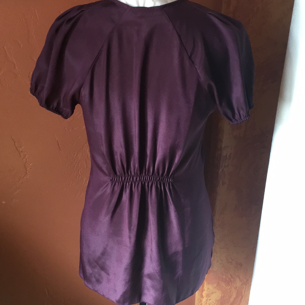 Daisy Fuentes Amethyst Smocked Waist Top - Picture 6 of 16